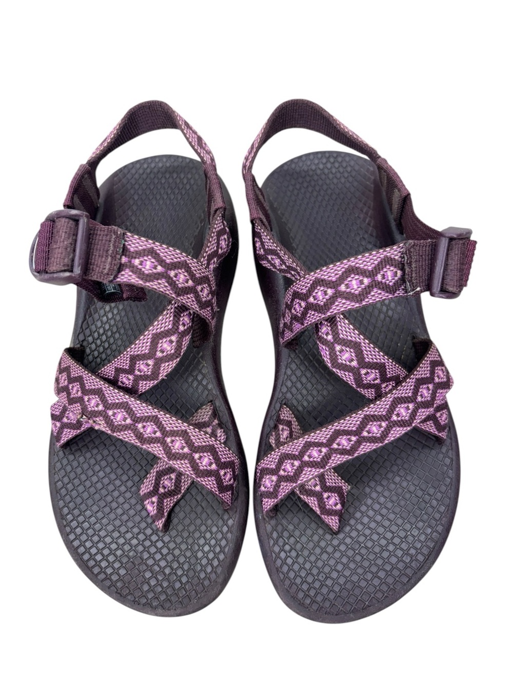 Chaco Z/Cloud 2 Women's Size 6 Purple Geometric Strappy Sandals Toe Loop W6